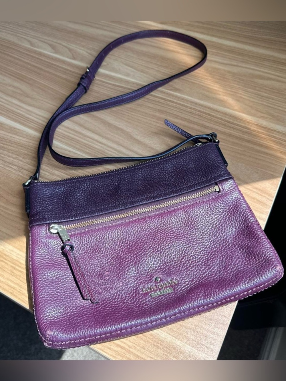 Kate Spade Plum Leather Crossbody Bag